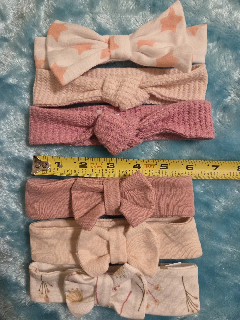 Infant Knit Bow Headbands - Pink & Cream Assorted